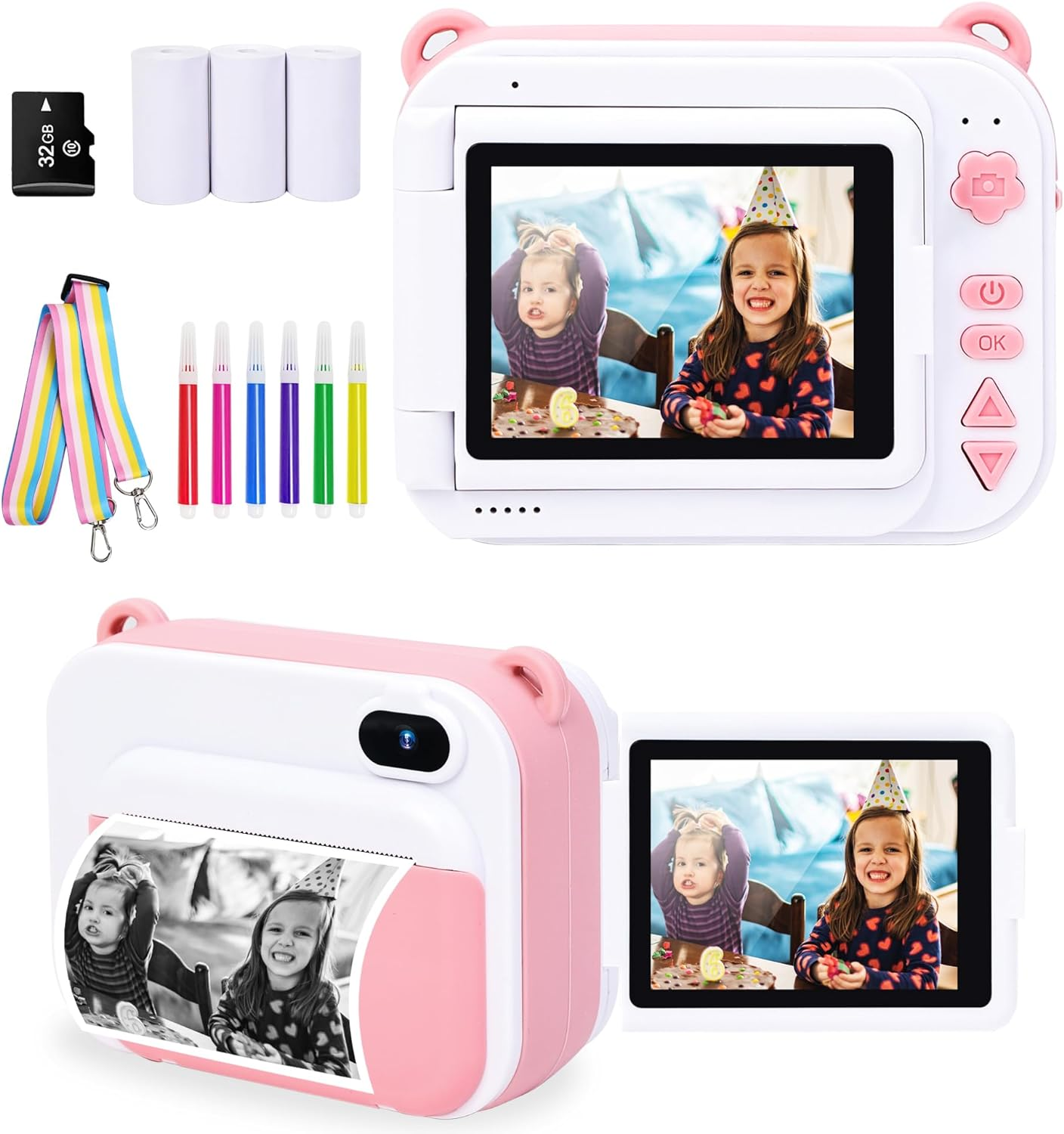 Instant Camera for Kids Toys for 5-8 Year Old Girls, Kids Camera Instant Print B-image