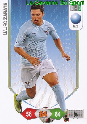 MAURO ZARATE ARGENTINIEN SS.LAZIO WEST HAM CARD FUSSBALLSPIELER ADRENALYN PANINI 2011