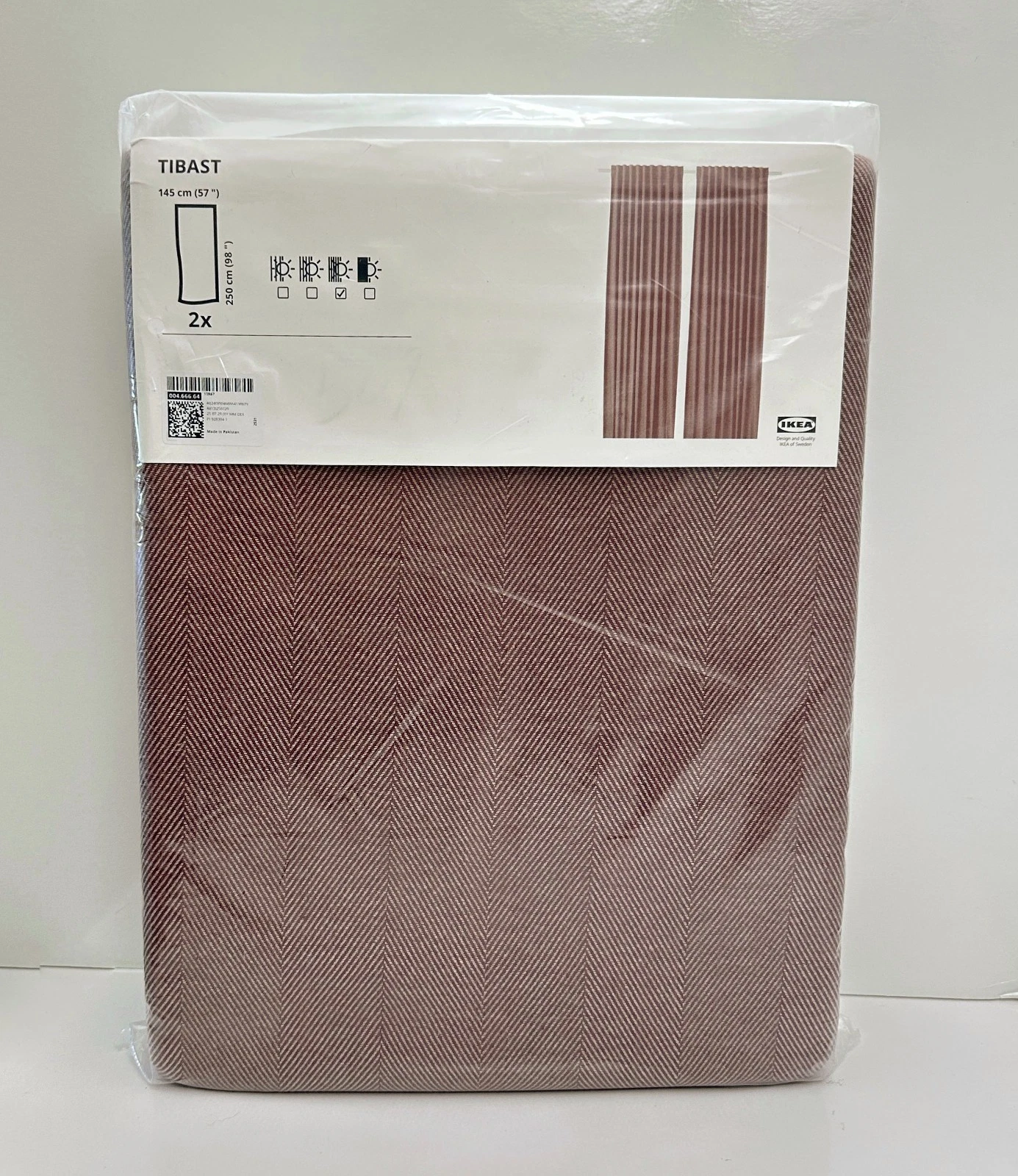 Ikea TIBAST Room darkening curtains, 1 pair, dark red/with heading tape, 57x98"
Opens in a new windo