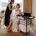 BYOOTIQUE Rolling Makeup Train Case on Wheels 3-Piece Art Deco Tyrian — photo 7