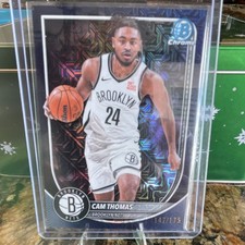 Topps 2022-23 Bowman Chrome Cam Thomas Serial #147/175 Brooklyn Nets #BCV-59