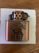 Vintage CAMEL Flip-Top Cigarette Lighter Brushed  New