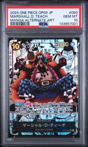 MANGA MARSHALL D TEACH One Piece Emperors/New World Japanese OP09-093 PSA 10