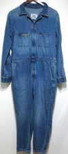 Lee Union-Alls BLUE DEMIM COVERALLS Women LARGE Jumpsuit Retro Zip Work 3538440