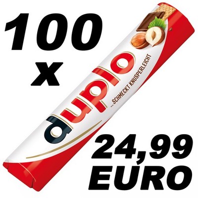 100 x duplo Schoko-Riegel duplos von Ferrero Angebot Top-Preis (MHD: 30.09.2026)