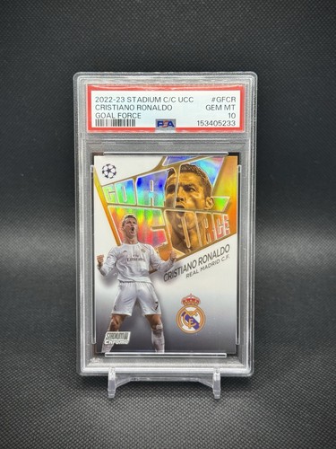 Cristiano Ronaldo 2022 Topps Stadium Club Chrome Goal Force PSA 10 Gem Mint