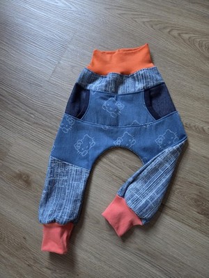  Jogginghose,Demin,Pumphose,Gr.98/104,neu,Handmade,Unikat,Spielen,Hallo kitty