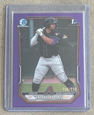 2025-2026 BOWMAN CHROME BASEBALL ENYERVERT PEREZ PURPLE /250 DIAMONDBACKS