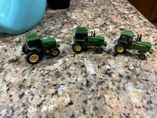 Set of 3 John Deere Die Cast Tractors - miniature