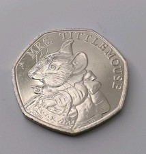 2018 - Mrs Tittlemouse - 50p coin Fifty Pence - Beatrix Potter-Circulated (T17)