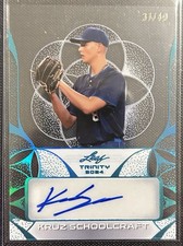 2024 Leaf Trinity Kruz Schoolcraft Prospect Clear Autograph SP Card /49