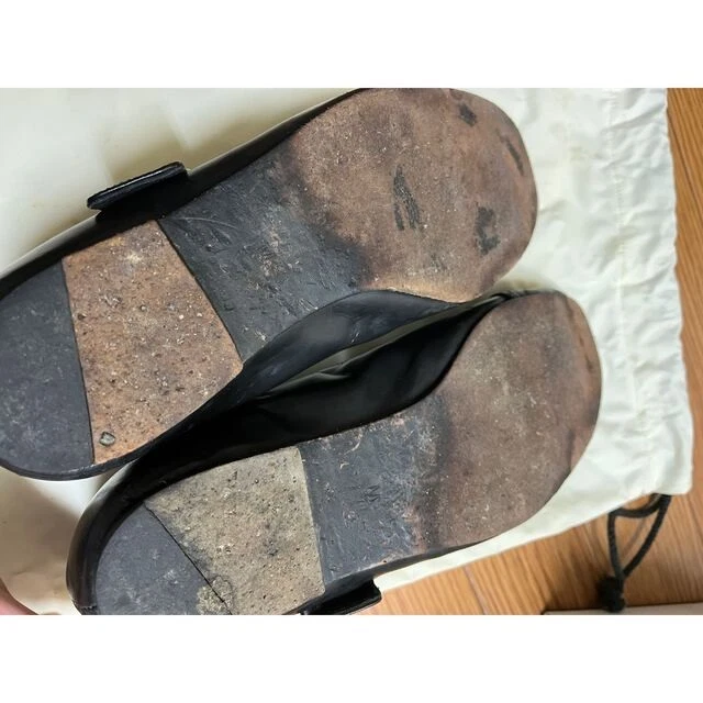 USED JUNYA WATANABE COMME DES GARCONS ONE STRAP SHOES BLACK ACCEPTABLE JAPAN - Image 4 of 4