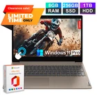 Lenovo IdeaPad 3i Touch Laptop 15 Intel i5 8GB RAM 1.25TB SSD Win 11 Office 2024