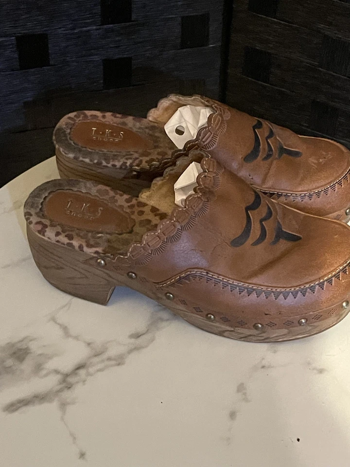 TKS - Zapatos estilo zuecos para niñas pequeñas - talla 3 únicos de colección Foto 3 de 4