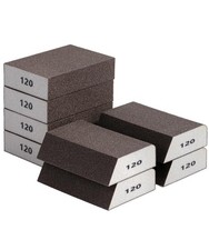 Bates- Sanding Sponge, 8 pcs, 120 Grit, Washable and 8 Pack, 120 Gray