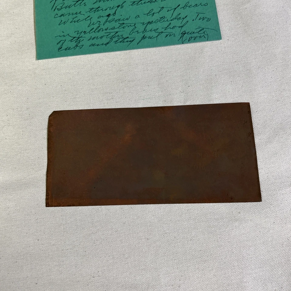 Hoja de recuerdo de cobre Butte Montana Mine Foto 3 de 3