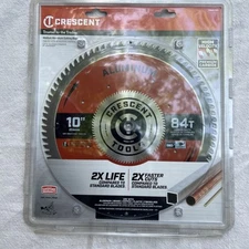 CRESCENT 10" x 84t MITER SAW BLADE FINE FINISH CARBIDE 84 TOOTH CSBAM-1084 5/8”