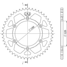 Corona De Aluminio Para KTM Paso 520 48 Dientes 54.7230448