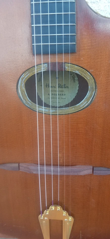 Guitare Jazz Manouche Gypsy guitar Henri Miller Maître luthier à Poussay Vosges - Photo 4/4