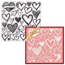 Valentine's Day Love Hearts Background Clear Rubber Stamps for Card Making
