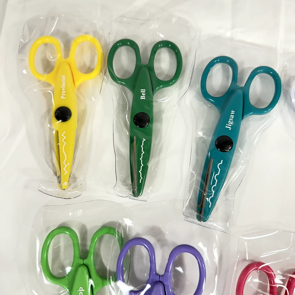 Tesoura para Artesanato - Borda Decorativa, Pacote com 9, Zig Zag, Scrapbooking, Fantasia, Padrão, - Imagem 3 de 4