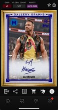 DIGITAL TOPPS WWE SLAM LA Knight SUPER RARE ULTRAMARINE GALLERY GRAPHS Read