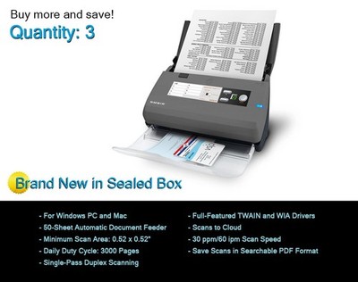 SALE! BNIB Ambir Technology Inc ImageScan Pro 830ix ADF Scanner (DS830IX-ATH)