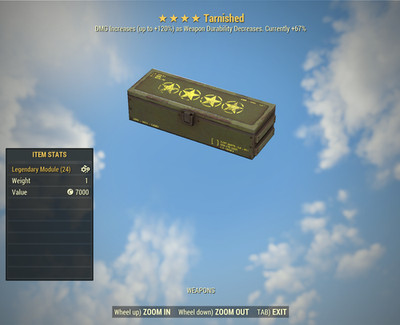 FALLOUT 76 PC TARNISHED LEGENDARY RAID MOD BOX [CHEAPEST ON EBAY]