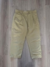 Pantalones plisados COS Wmns mezcla de lino pierna ancha 12 silenciosos lujo mínimo Normcore