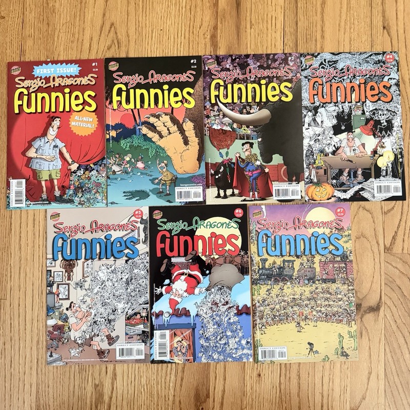 Sergio Aragones Funnies #1-7 Comic Book Lot HTF Bongo Comics 2011 VFNM/NM