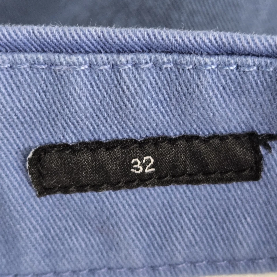 Pantalones Cortos Volcom Hombre 32 Azul Rayas Sarga 9" Entrepierna Foto 3 de 4