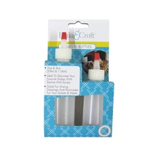 2pc Plastic Sauce Dressing Syrup Squeeze Bottle Set Squirt Condiment Dispenser