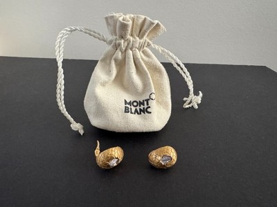 MONTBLANC Gold Ear Ring Clips Artisan Edition Magic Beauty Ugly Duckling - rare!