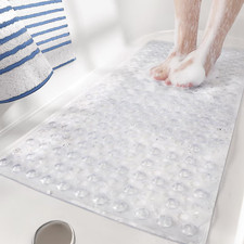 COLOR&GEOMETRY Non-Slip Bath Mat Anti-Mould Quick Dry with Suction Cups – 40x88