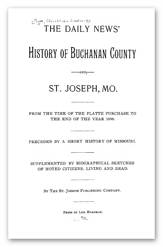 Buchanan County Missouri History and Genealogy eBay