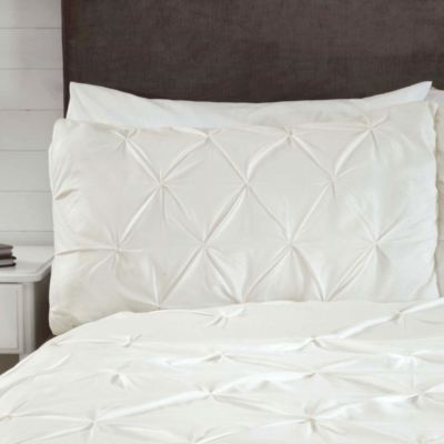 Rapport Balmoral Pin Tuck Super King Bettbezug-Set Modern Creme