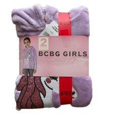 BCBG Girls 2-Piece Set Plush Hoodie  Legging Set Size Medium Lilac Unicorn NWT