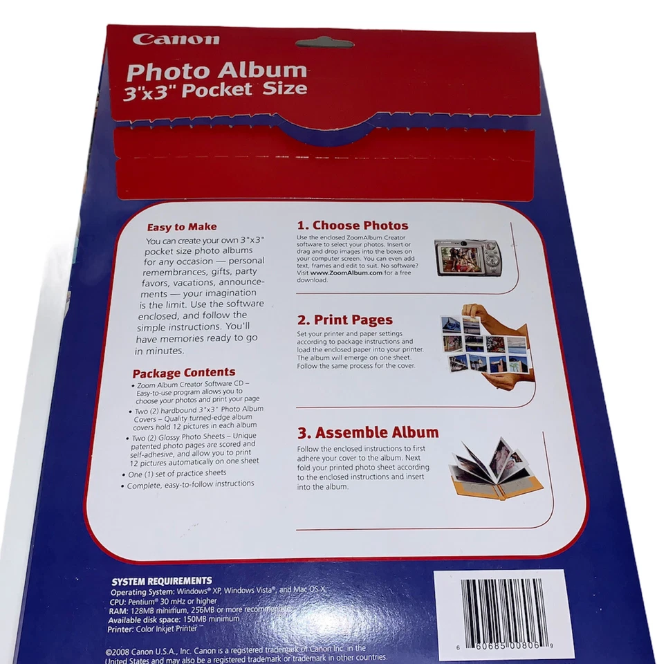 Canon Create Your Own Photo Album 3" x 3" Pocket Size (Two Album Kits) - Image 3 of 3