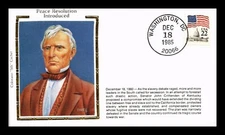 CIVIL WAR PEACE RESOLUTION INTRODUCED 1860 COLORANO SILK EVENT COVER 1985 unad