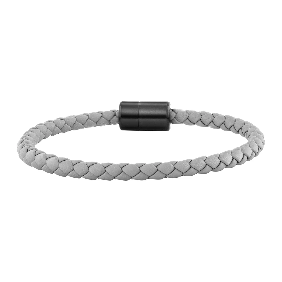 cai men Armband Oliven Leder grau mit Magnet Verschluss cai