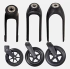 Wheelchair Front Fork Accessories Black for Wheelchairs  Solid Wheels Elder