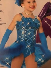 DANCE COSTUME ART STONE PAGEANT TAP JAZZ PEACOCK SPARKLE