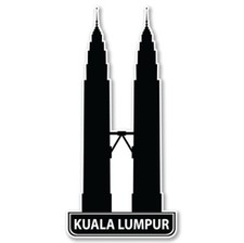 Car Sticker City of Kuala Lumpur Petronas Towers Malaysia L987 Sticker 12cm