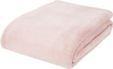Catherine Lansfield Extra Large Raschel Velvet Throw Blush 200 x 240 cm