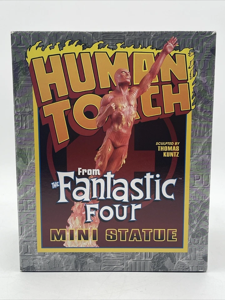 Mini Estatua de Los Cuatro Fantásticos Marvel de la Antorcha Humana Bowman Designs LE 225 De 4000 Foto 3 de 4