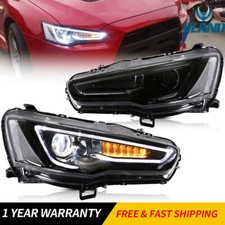 For Mitsubishi Lancerevo X 2008-2017 Projector 2xaudi Style Blackout Headlights