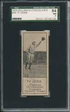 Ty Cobb 1924 Willard's Chocolates # 39 SGC 84 7 Only 1  Non Higher !
