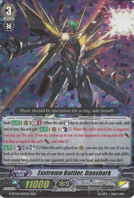 Cardfight Vanguard Card Exxtreme Battler Danshark G Bt06 007en