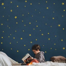 Gold Stars Wall Decals 300pcs Metallic Stars Stickers Sparkle Wall Decals Rem...