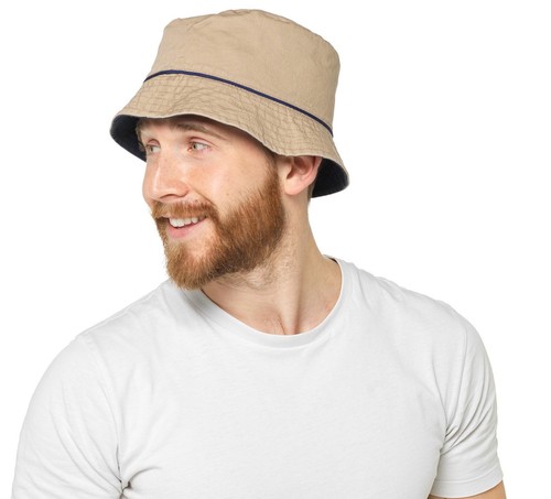 Mens Reversible Bucket Hat Cotton Twill Sun Caps Summer Holiday Beach Cargo Hats - Picture 15 of 16